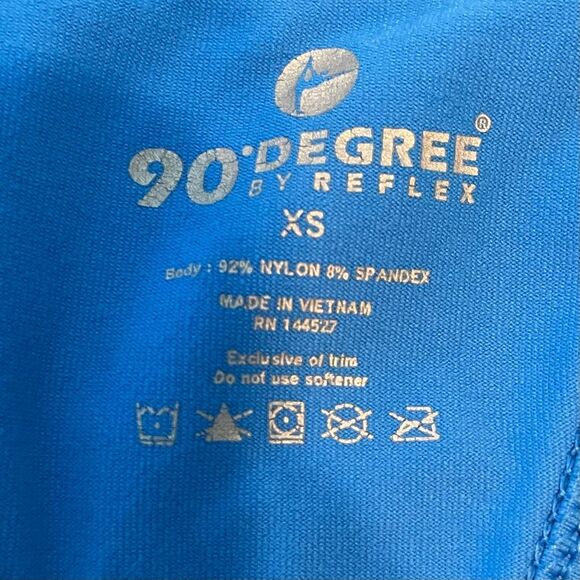 90 Degree By Reflex Power Flex Racerback Tank Top Bright Blue Sleeveless Athleti - Picture 4 of 4